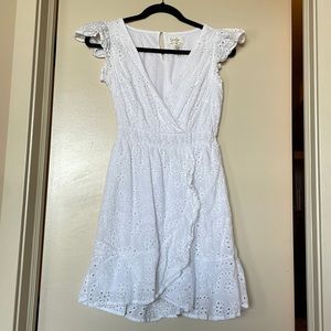 Jessica Simpson white lace dress